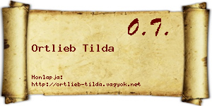 Ortlieb Tilda névjegykártya